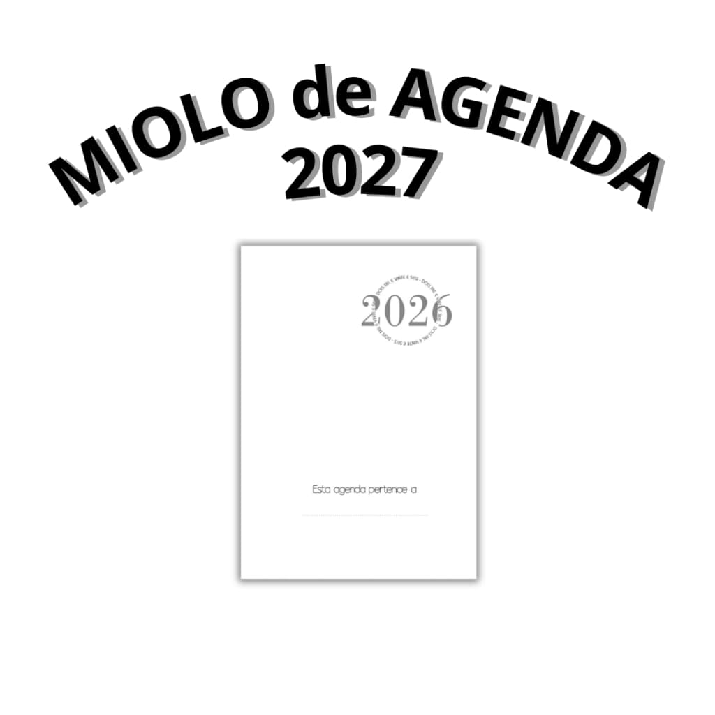 kit 50 Miolos de Agenda 2027 Impresso no A5 / 1 Dia Por Página
