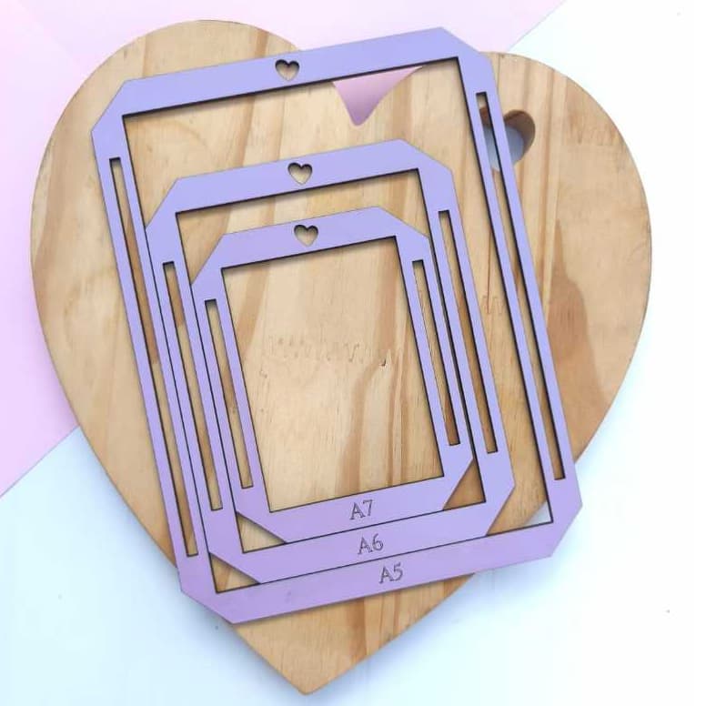 Kit de Gabaritos A5, A6 e A7 em MDF 3mm - Ideal para Encadernação