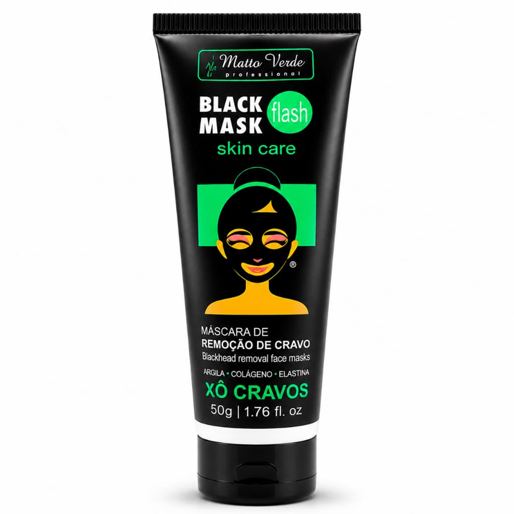 Máscara Removedora de Cravos Black Mask 50g Limpeza e Oleosidade Matto Verde