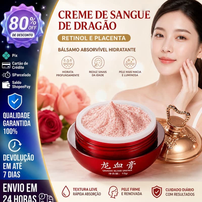 Creme De Sangue De Dragão Retinol Placenta Senhora Bálsamo Absorvível Hidratante