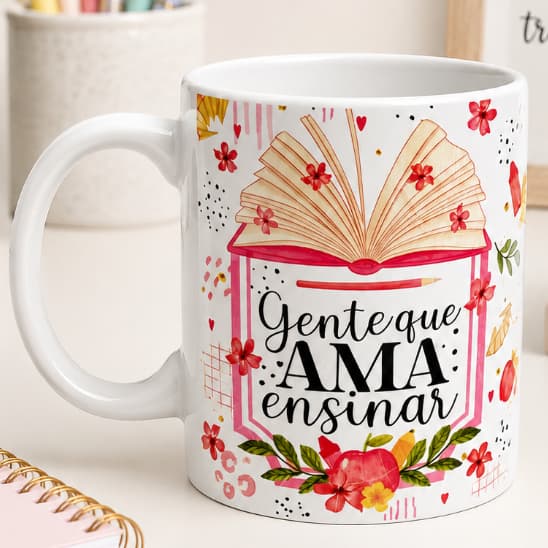 Caneca personalizada Dia dos Professores com frase. Presente personalizado. Envio rápido. Caneca 325ml