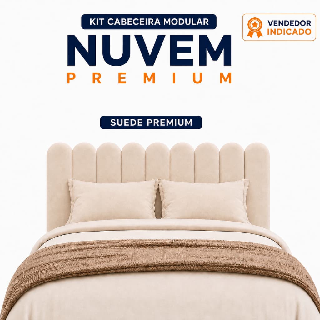 CABECEIRA NUVEM MODULAR KIT 5 A 20 PLACAS ESTOFADA SUEDE CAMA SOLTEIRO CASAL QUEEN KING ADESIVA