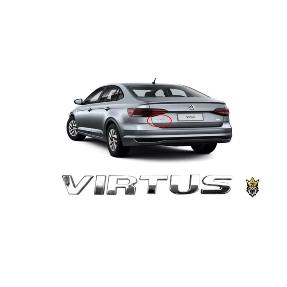 Emblema Letreiro Virtus 2018 Até 2019 Cromado