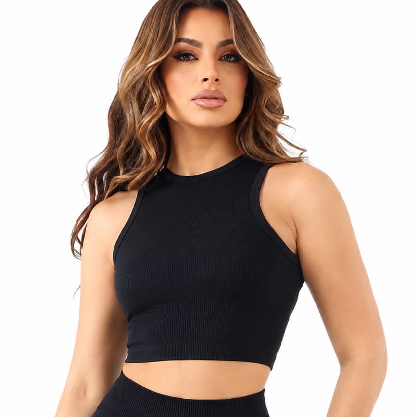 Regata Cropped Feminina Poliamida Premium Fitness Academia Corrida Básica Verão