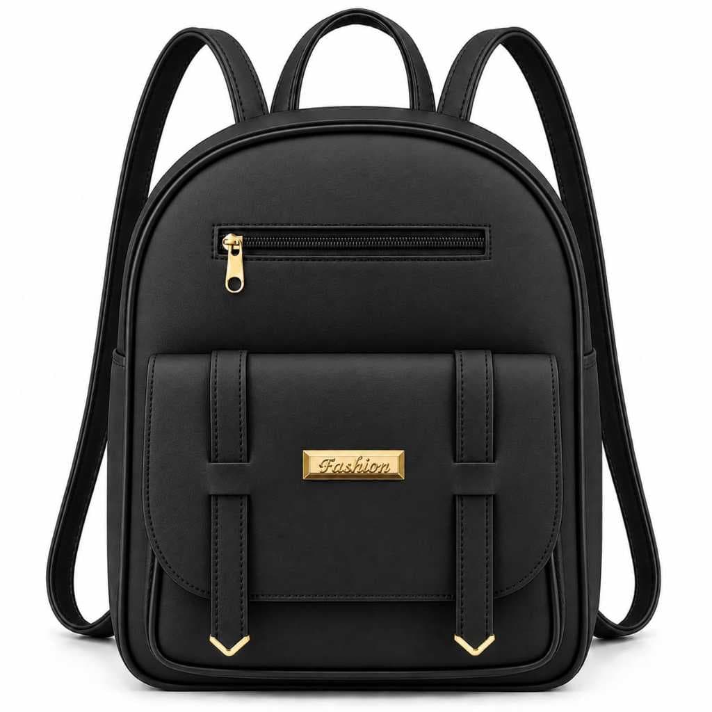 Bolsa Mochila Feminina de Costas Courino Elegante com Alças Reguláveis