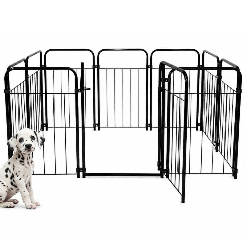Cercado Pet Com Portão Grade Segurança ( Até 4,21cm )  Proteção Segurança Cachorro Em Aço Resistente  Anti-Ferrugem.