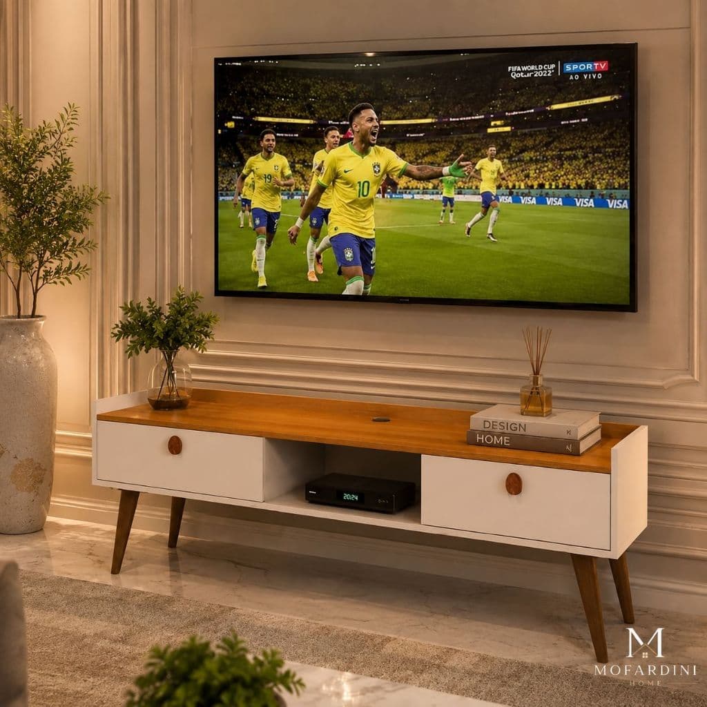 Rack Bancada Vegas / Miami - Portas Basculantes Com Pes Design Moderno Para Sala Ou Quarto- QUEIMA DE ESTOQUE