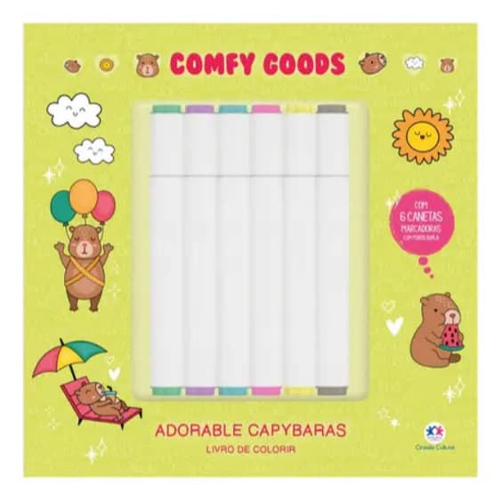 Livro Infantil Ciranda Cultural Comfy Goods Adorable Capybaras