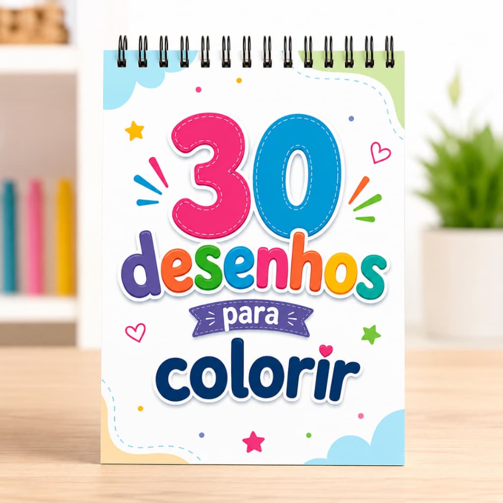 Livro Desenhos Para Colorir 30 Folhas A6 Capa Dura Animais Infantil Educativas Crianças Pintura Safari Fazenda Zoológico