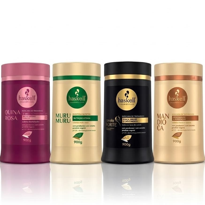 Máscara Capilar Haskell 900g  Original - Cavalo Forte, Mandioca, Muru Muru, Quina Rosa