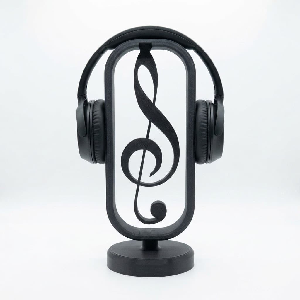 Suporte Para Fone De Ouvido Headset Clave De Sol Músico Fone Gamer Decoração Mesa Estúdio