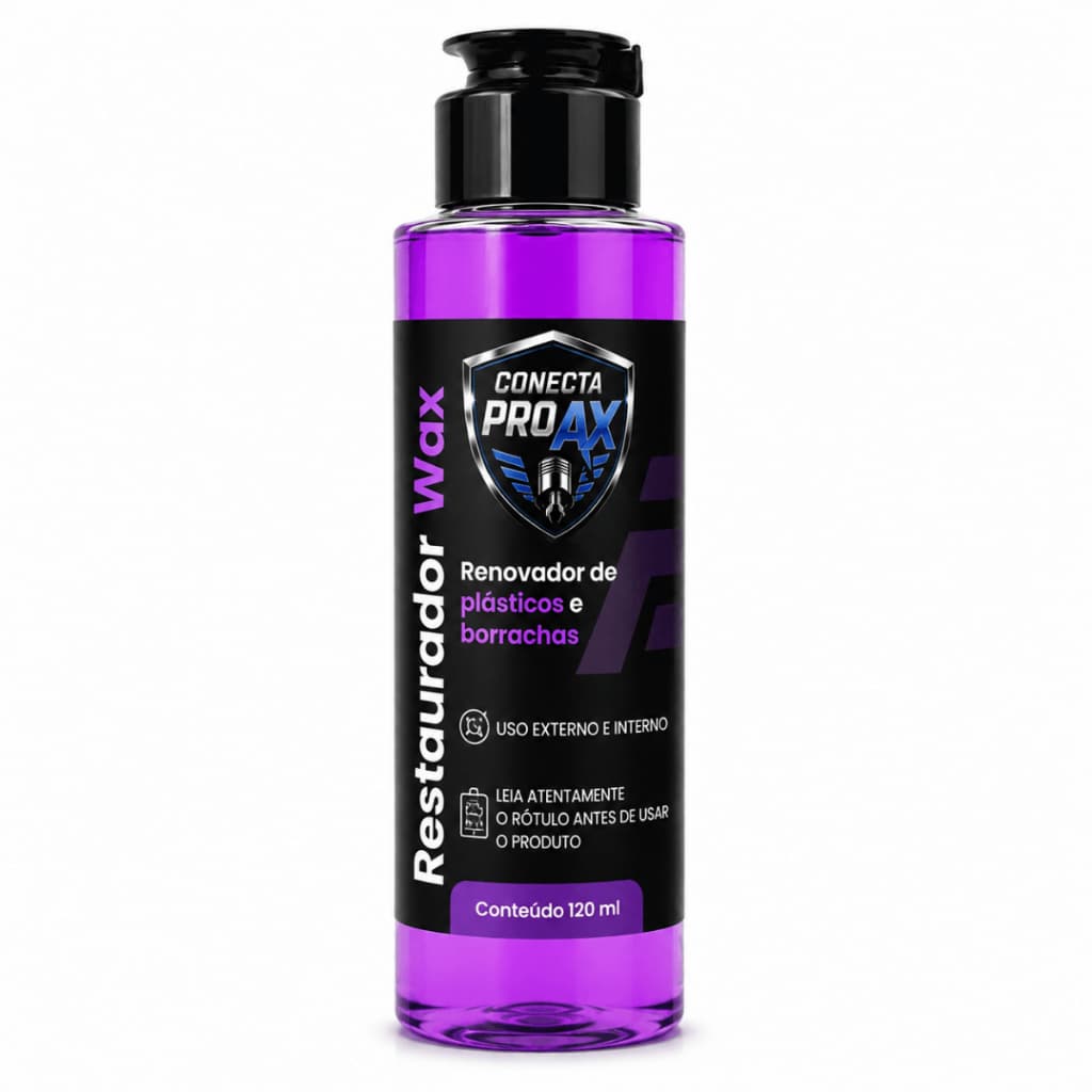 Restaurador Wax Proax 120ml Revitalizador de Plástico Automotivo Para-choque Painel Carro Moto