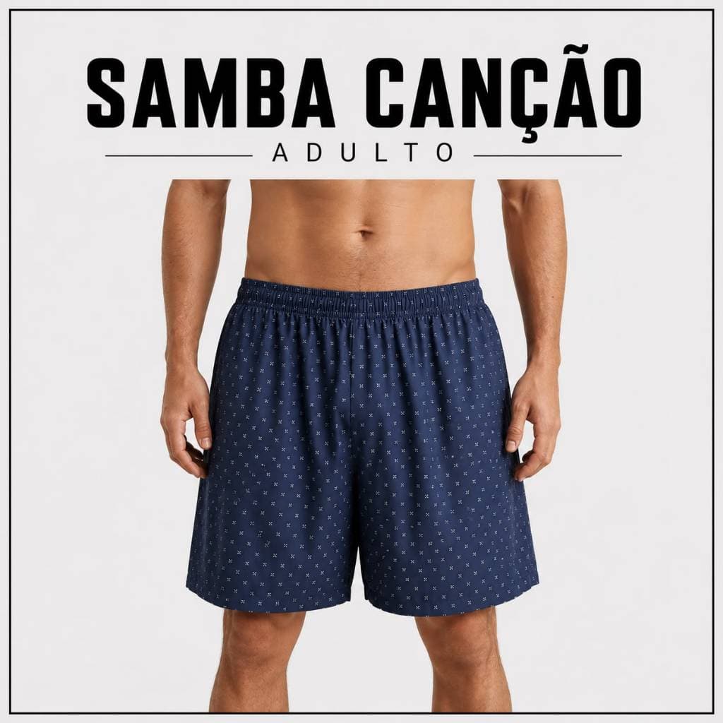 Kit 1,2,3 OU 5 Samba Canção Short de Dormir Masculino - Estampas Variadas.