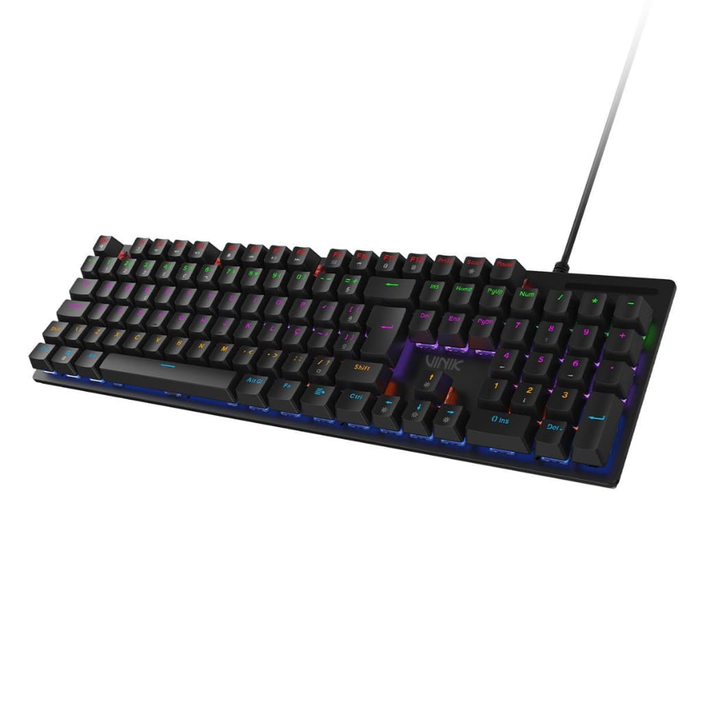 Teclado Mecânico Gamer Vinik Anihi Full Size 107 Teclas PTBR ABNT2 Switch Red LED Rainbow USB