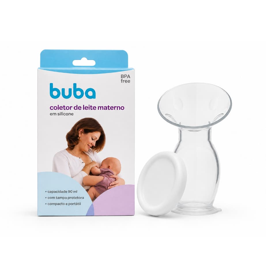 Coletor De Leite Materno Silicone Buba Com Ventosa Amamentação Infantil Maternidade Aleitamento Bebê ref. 18262