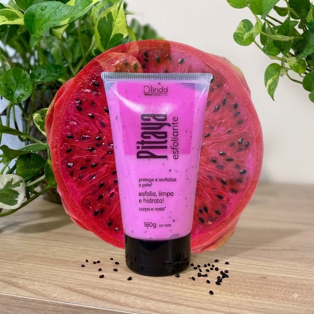 Sabonete Esfoliante Facial Delinda Pitaya | Limpeza Profunda e Renovação da Pele | Uso Diário