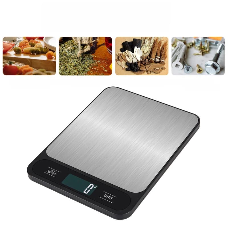 Balança de Cozinha Digital Inox até 10Kg para Pesagem de Alimentos