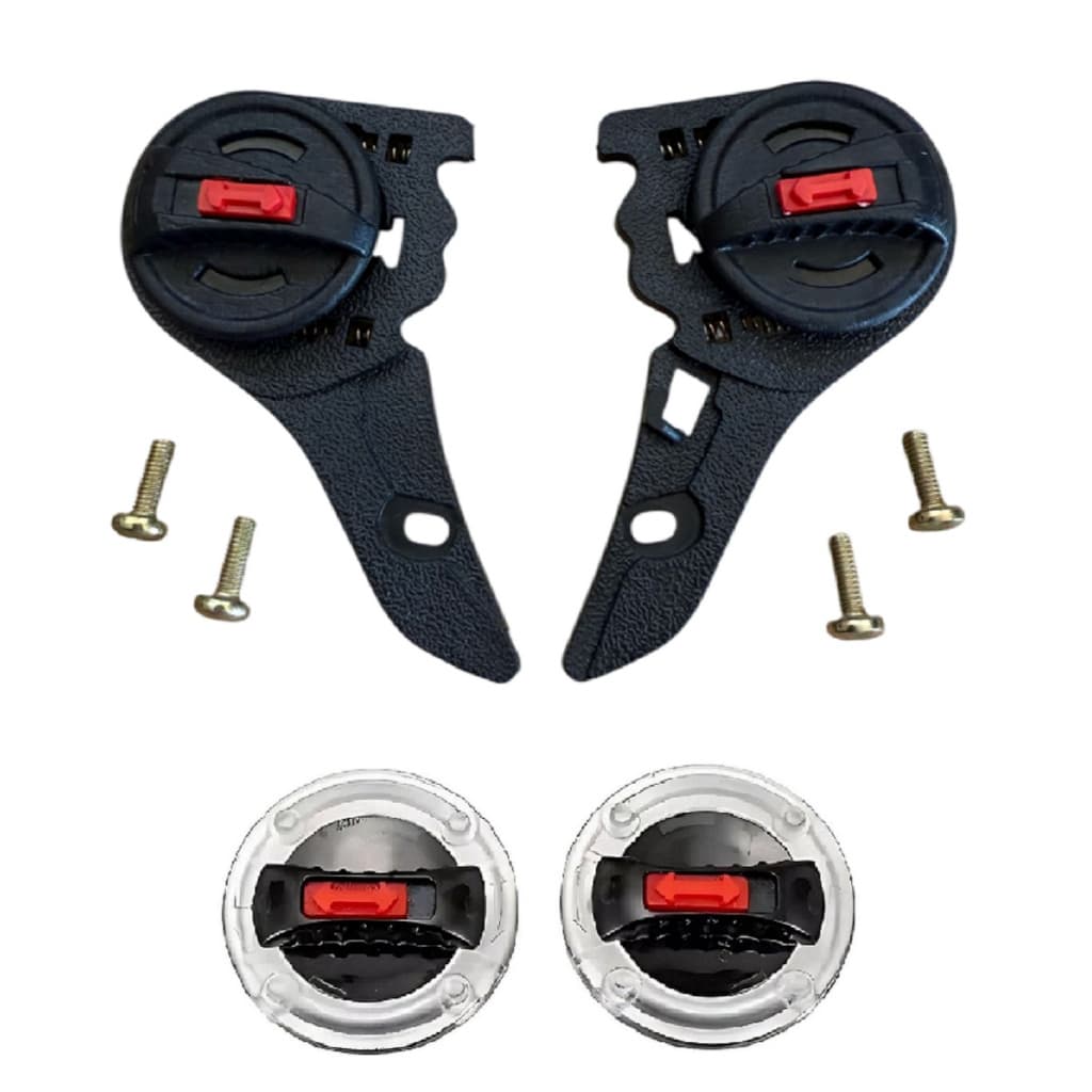 Kit Reparo Viseira Completo LS2 FF394 FF386 FF396 FF358 / FW3 GT + Botão Transparente