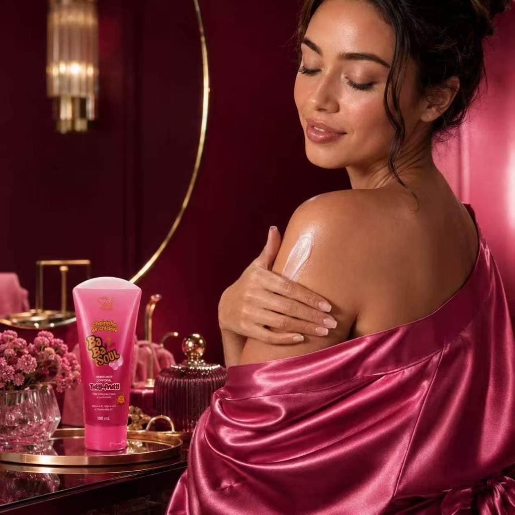Hidratante Corporal Ba Ba Soul Tutti-Frutti 190ml Loção Hidratante Corporal Perfumada Hidratação e Nutrição Pele Macia R