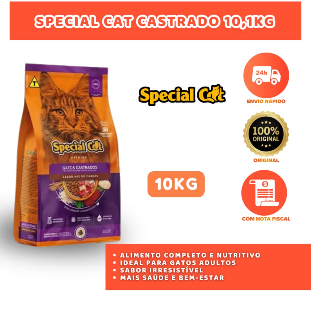SPECIAL CAT CASTRADOS 10 KG ALIMENTO COMPLETO PARA GATOS CASTRADOS