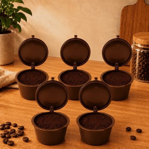 Kit 5 Cápsulas Reutilizável Dolce Gusto Recarregável Café Chá Cappuccino