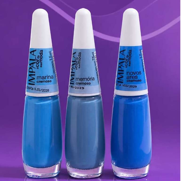 KIT ESMALTES IMPALA TONS AZUL CLARO