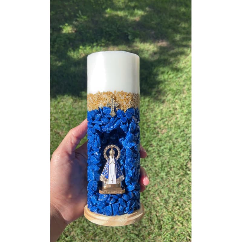 Vela Artesanal Nossa Senhora Aparecida Aromatizada Premium. Vela Oratória Nossa Senhora Aparecida, Vela Aromática