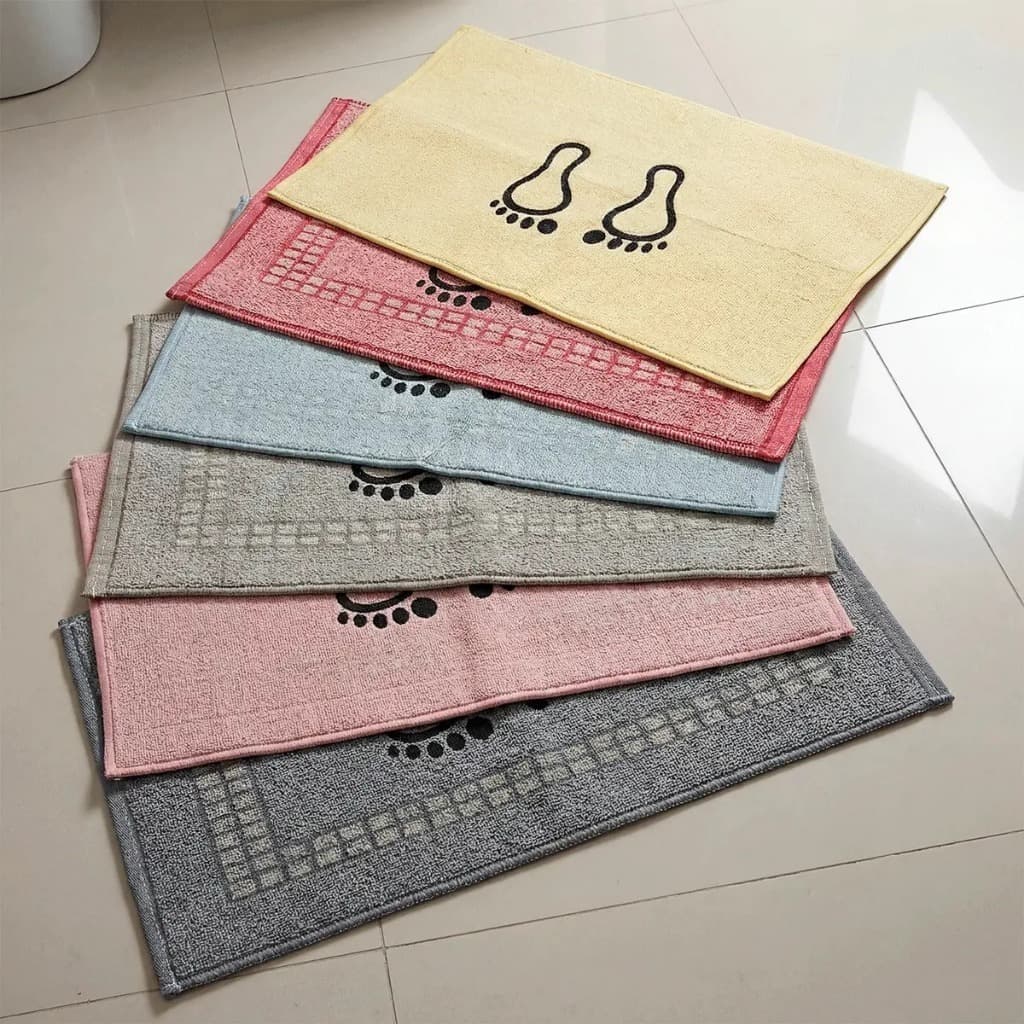 Kit 05/04 E 03 Toalhas Piso Mali Atoalhado Pezinho Estampado