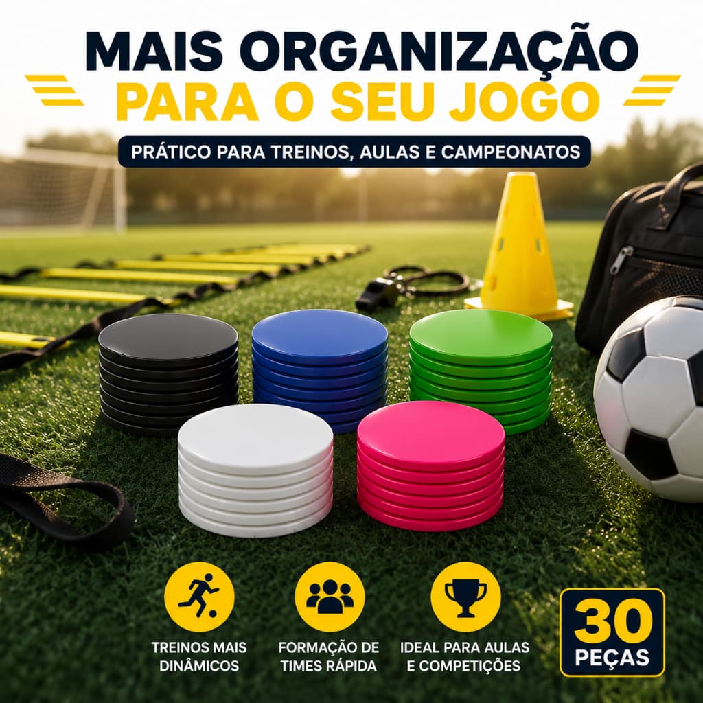 Kit Divisor de Times Esportivo Personalizado com Logo 30 Peças