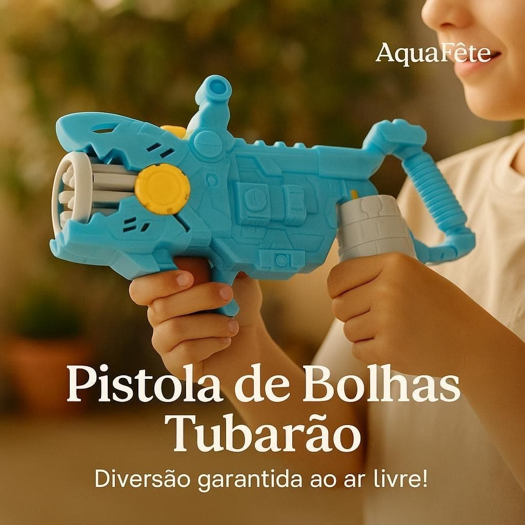 Pistola Bolhas Tubarao Divertida Criancas Entretenimento Festa Ao Ar Livre