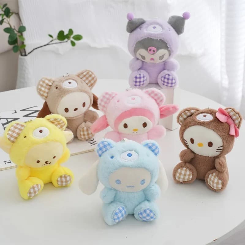 Chaveiro Pelúcia Turma Sanrio Fofo Kawaii