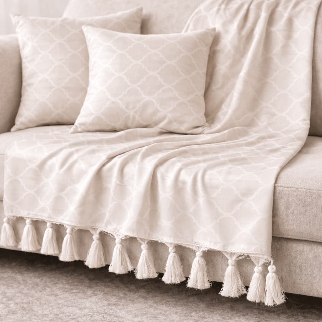 Kit Xale Jacquard para Sofá 1,40x1,80 + 2 Capas | Decorativo Premium