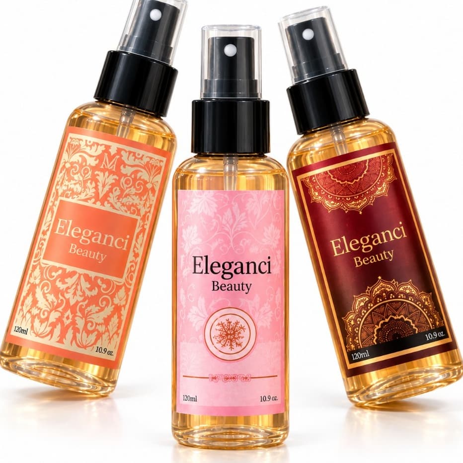 KIT 03 Body Splash ARABE Eleganci 120ml FEMININO e MASCULINO - Desodorante Perfume Corporal Alta Fixação Noite e Dia