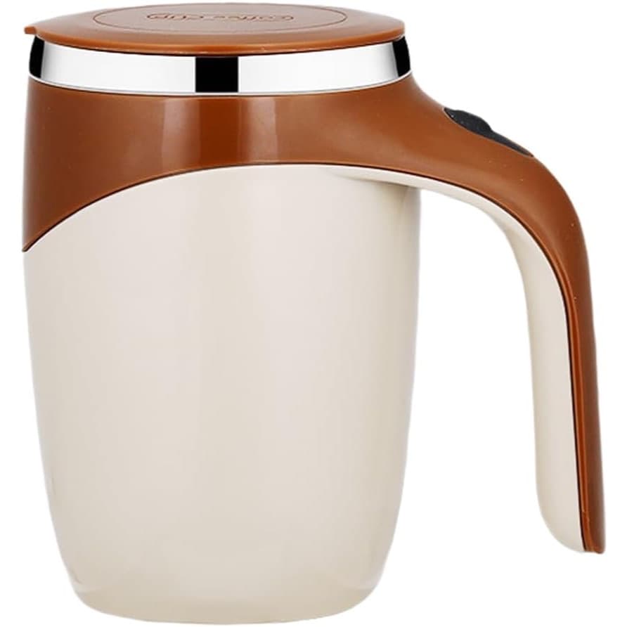 Caneca Mixer Automática Inox 380ml Misturador Magnético Elétrico Café Whey Shake Mexer Sozinha