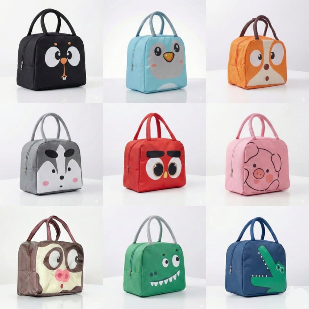 Bolsas Térmicas Com Lindas Estampas Infantil Com Alça Para Escola Passeio