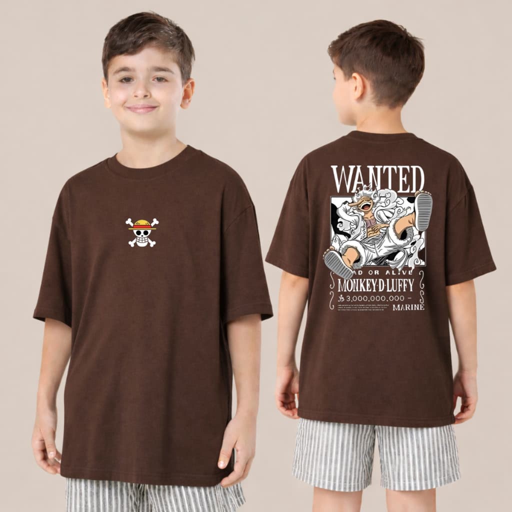 Camiseta Maculino Blusa Infantil Algodão Luffy Menino Macio Leve Confotavel