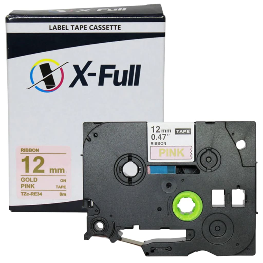 Fita Rotulador TZc-RE34 Compatível GL-100 PT-D400 D450 D600 D800 E300 E500 H300