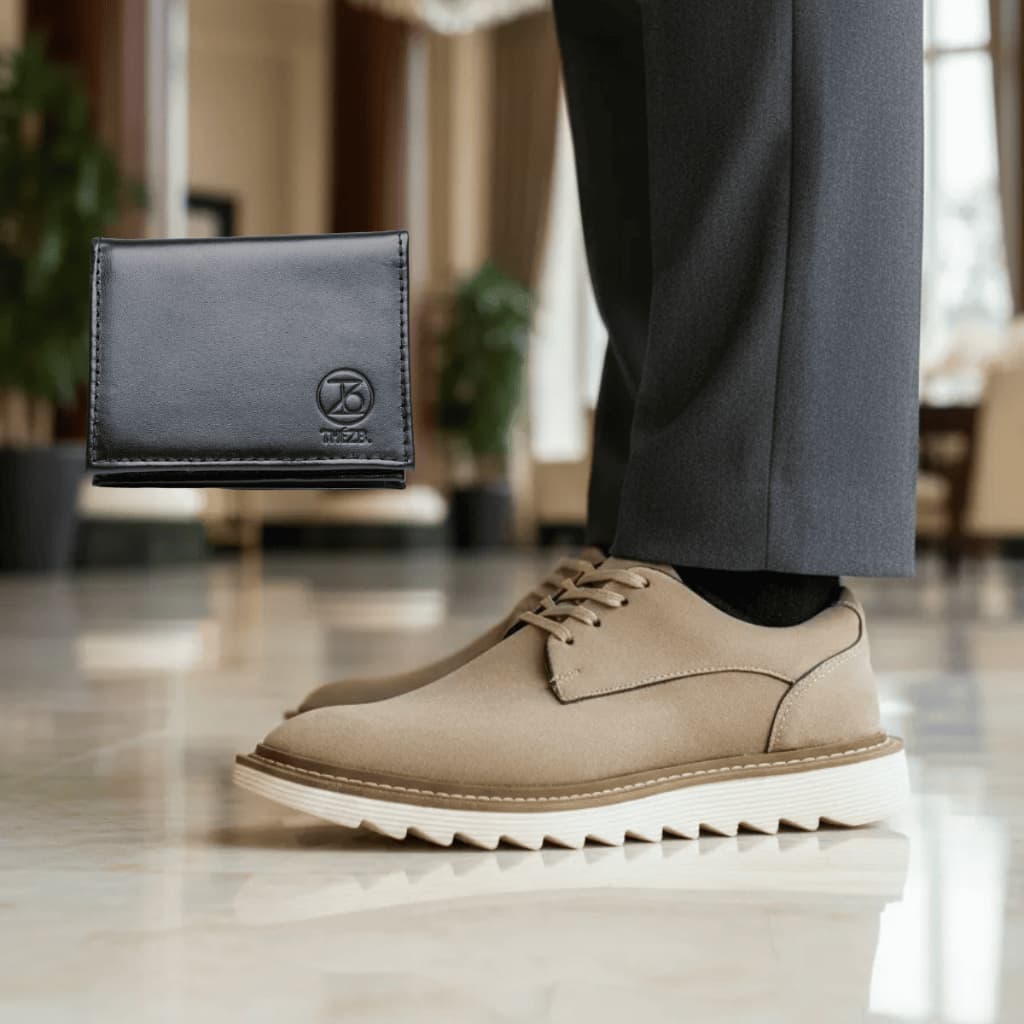 Sapato Social Oxford Nicolau Confortável Masculino Social Brogue + Carteira Festa Casamento Igreja