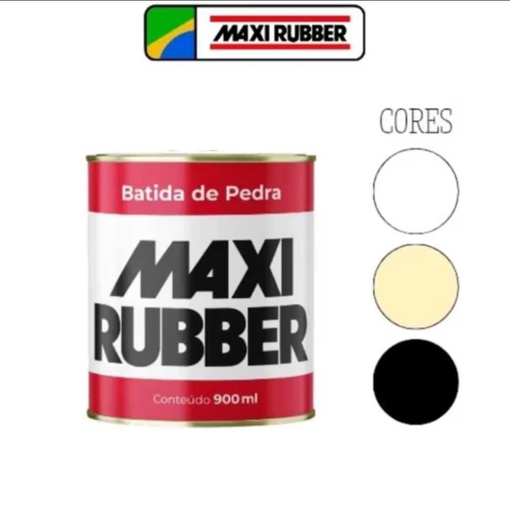 Batida de Pedra PRETA - BRANCA - BEGE 900ml Maxi Rubber | Proteção Emborrachamento