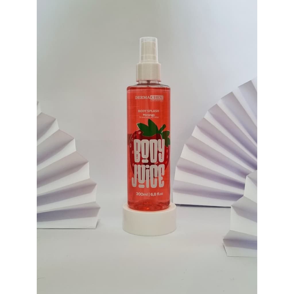Body Splash de Morango 200 ML Dermachem Alta Fixação Linha Body Juice