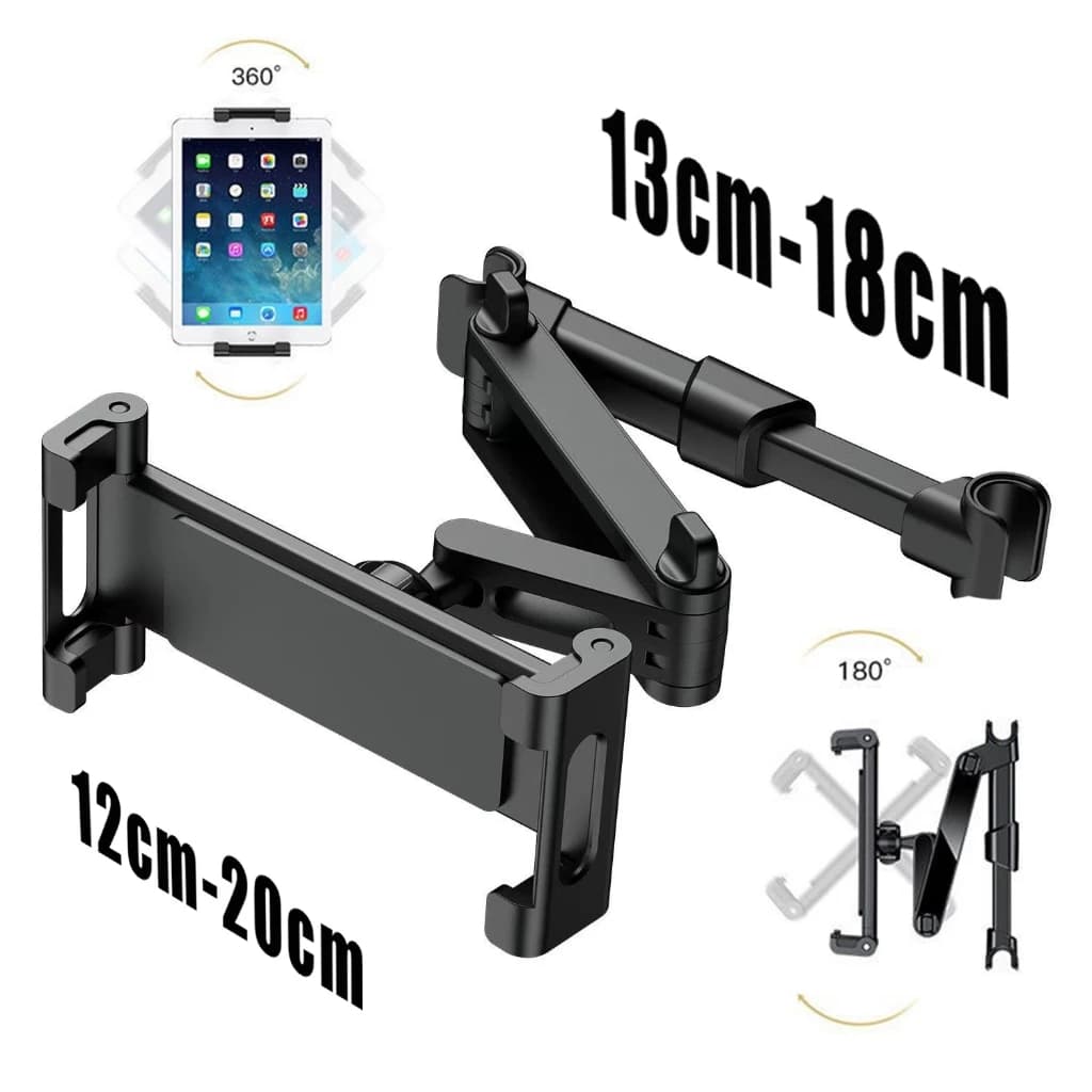 Suporte Telescópico para Telefone e Tablet Traseiro do Carro Montagem no Encosto de Cabeça