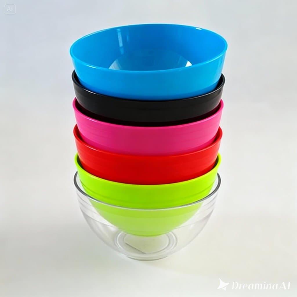 Kit Tigelas Cumbuca Bowl 300ml Acrílico Pote Cake Para Sobremesa Açaí e Sorvete 4 unidades