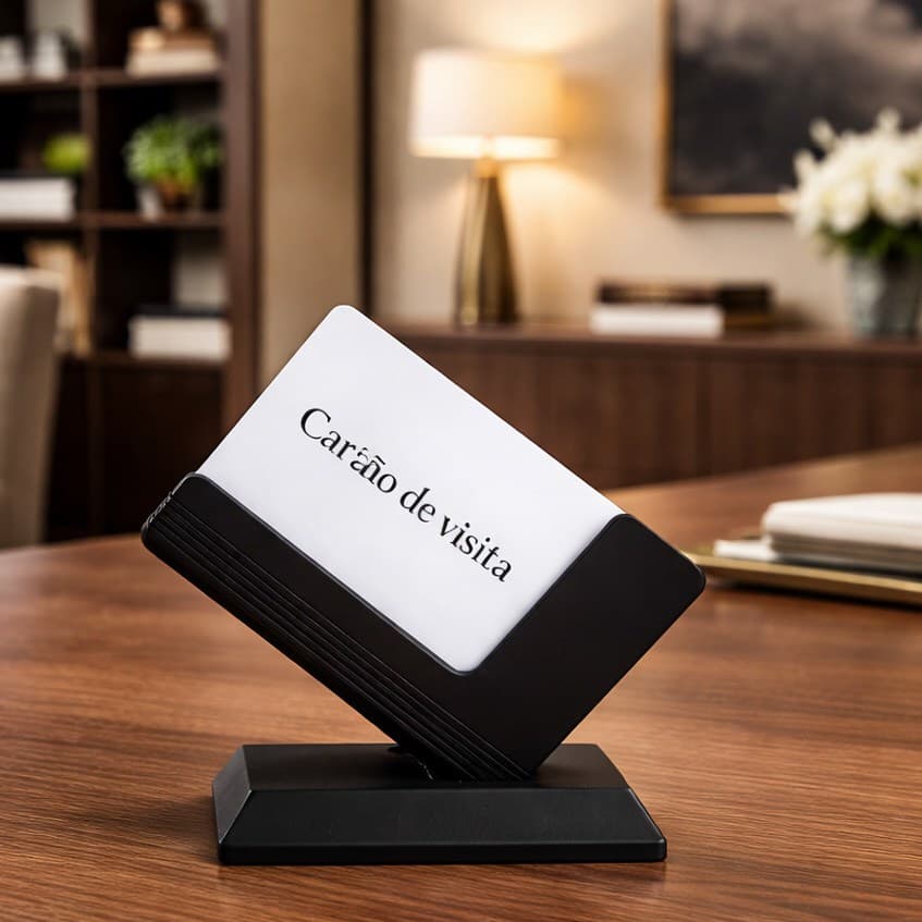 Expositor Porta Cartão De Visita Suporte Display De Mesa Escritório Sala Loja - Porta Cartão de Visita