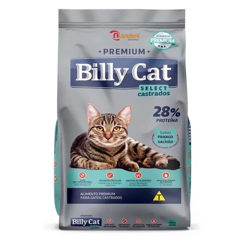 Billy cat gato castrado frango e salmão granel