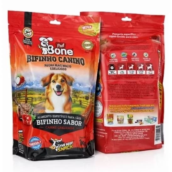 Bifinho para Cachorro Pró Bone Carne Grelhada — Petisco Macio Premium com Ômega 3