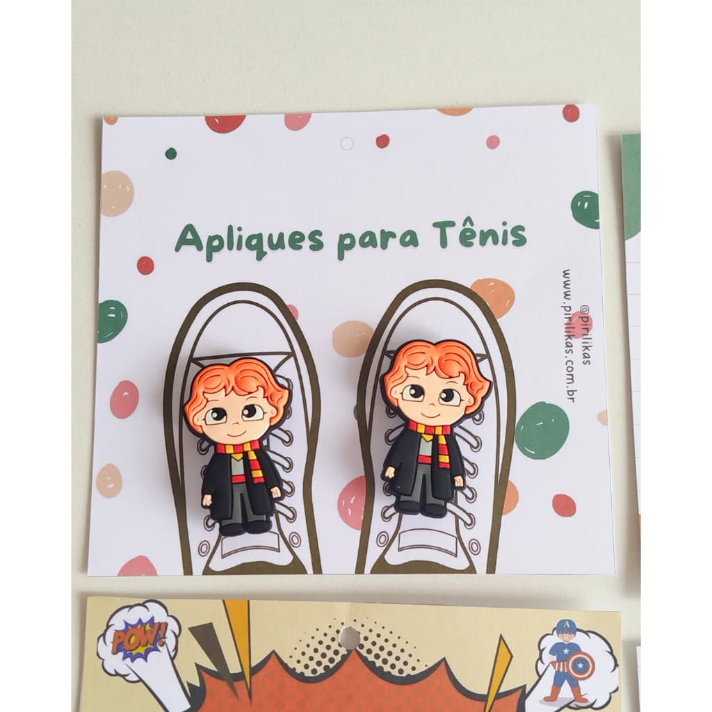 Aplique para Tênis Infantil Harry Potter  Acessório de Calçado Menina Par Acessório  Aplique Escolar