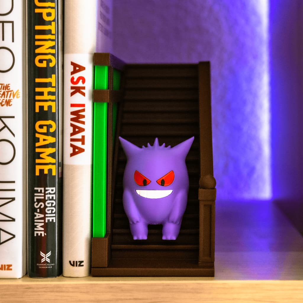 Book Nook Pokémon Gengar – Diorama para Livros e Mangás com Porta Cartuchos Switch (16 Slots)