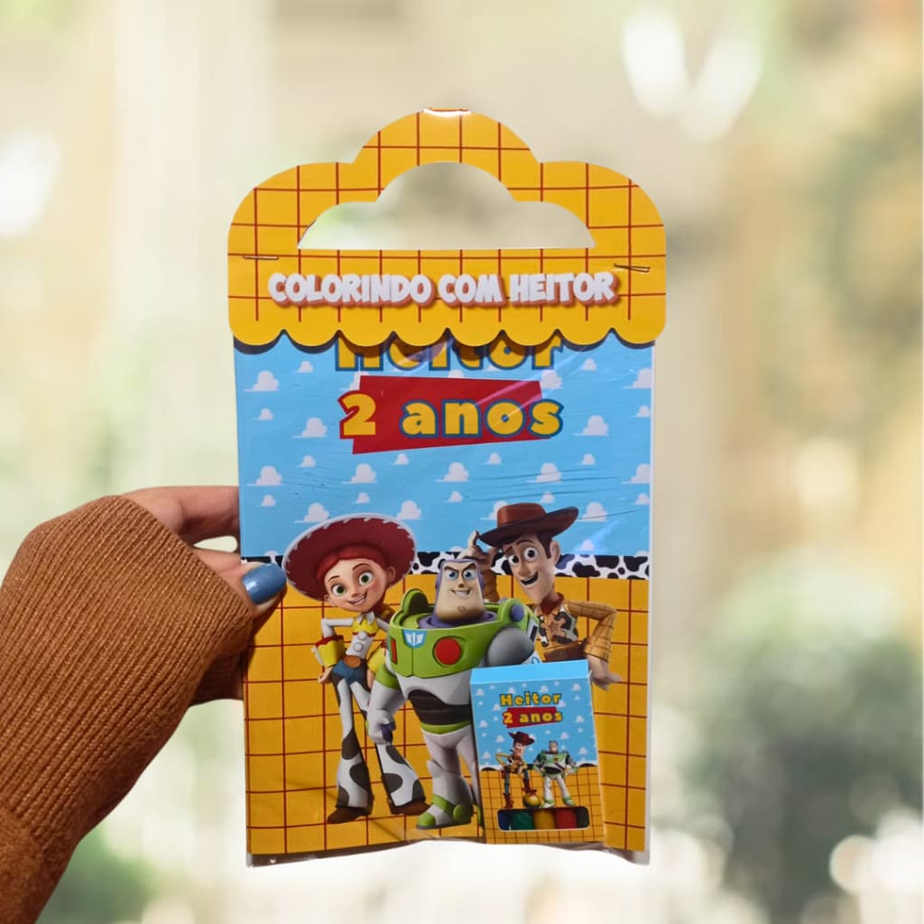 Livro Revistinha de Colorir Toy Story - Kit pintura Toy Story - Lembrancinha Toy Story