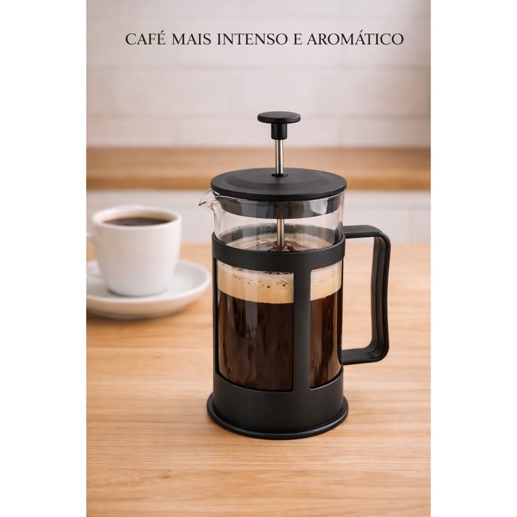 Cafeteira Francesa 300ml – Prensa Francesa para Café Gourmet Leite e Chá