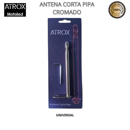 ANTENA CORTA PIPA CEROL RETROVISOR CROMADA